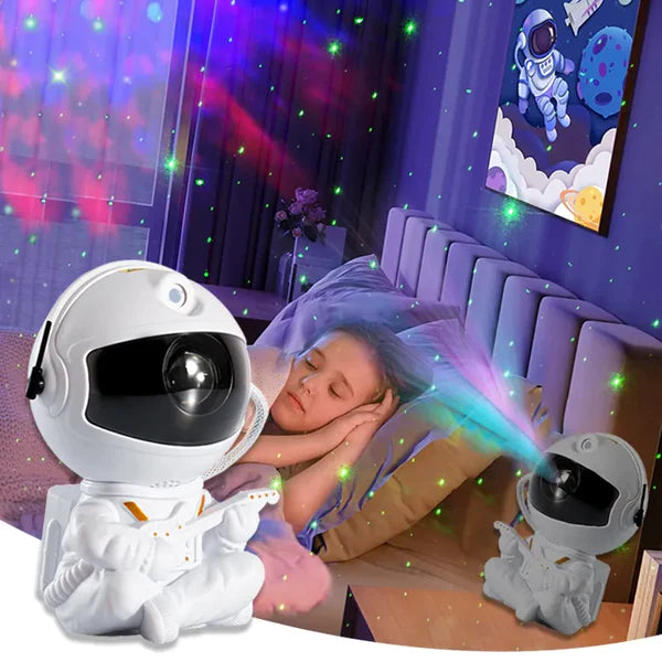 Projetor Astronauta Galáxia Led Noturna Estrelas Nebulosa