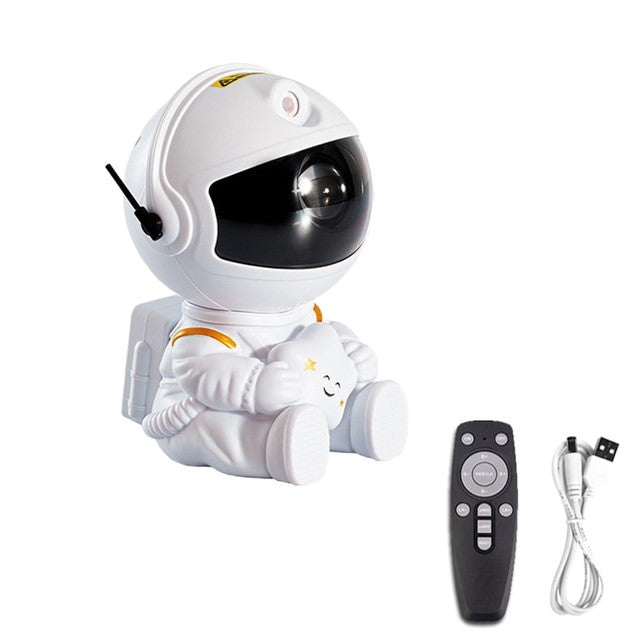 Projetor Astronauta Galáxia Led Noturna Estrelas Nebulosa