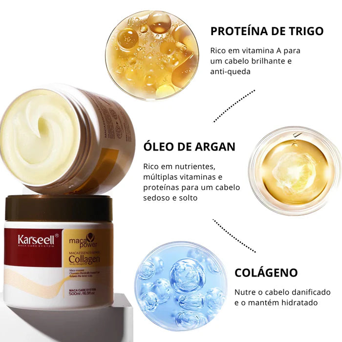 Máscara de Colágeno Tratamento Capilar 500ml