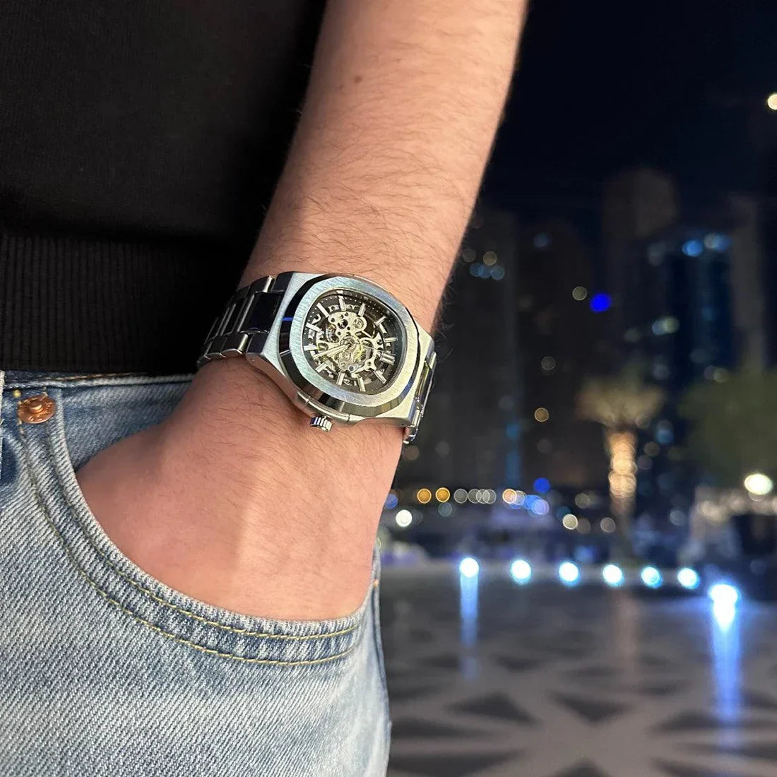 Relógio Skeleton Luxe Premium