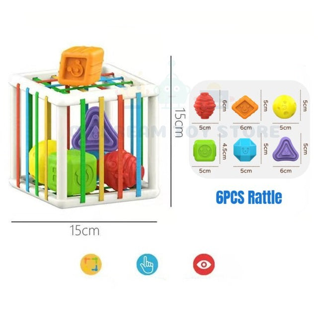 Blocos Cube - Coloridos Montessori Sensorial Educativos Aprendizagem