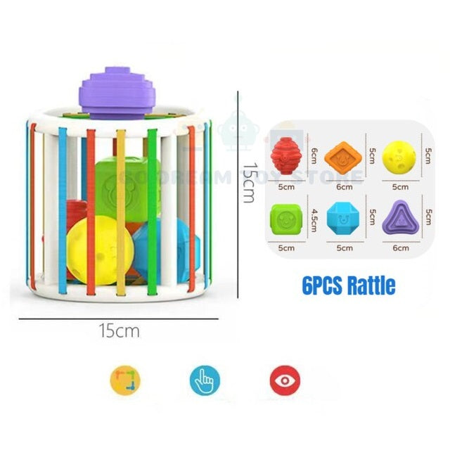 Blocos Cube - Coloridos Montessori Sensorial Educativos Aprendizagem