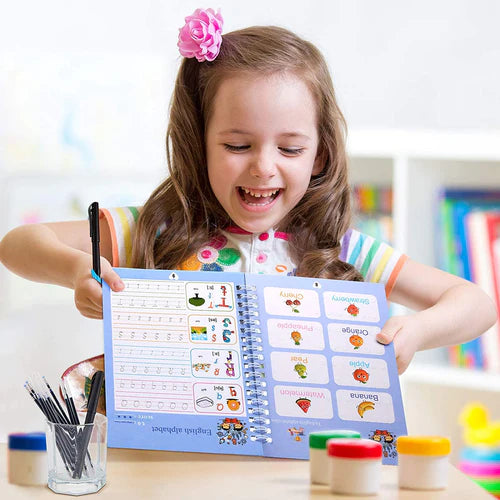 Caderno Mágico 3D Caligrafia Perfeita Reutilizável Criativa
