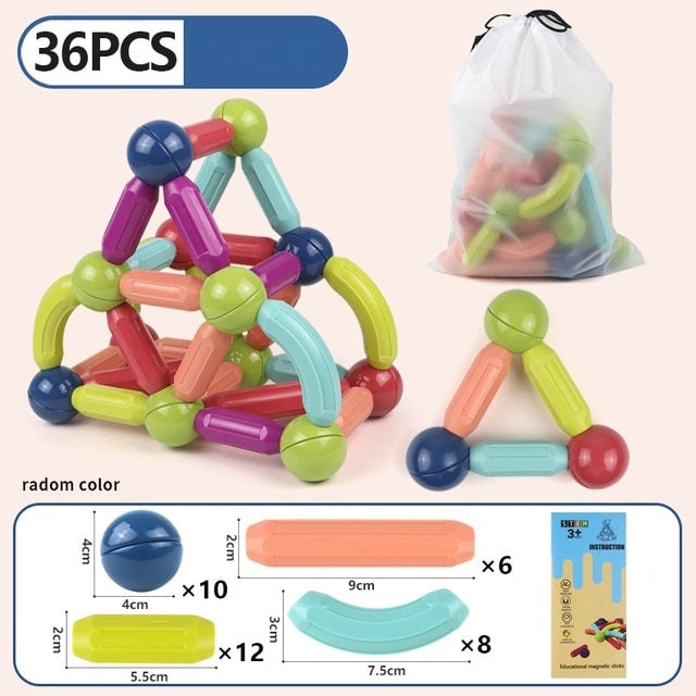 MagneticKids Blocos de Construção Criativo e Educativo loja deepbel
