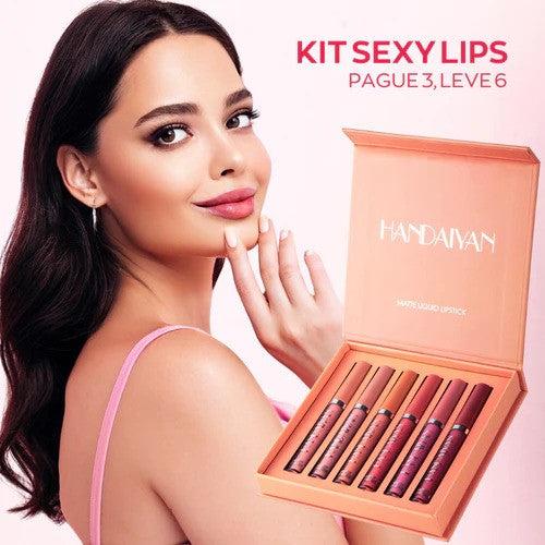 Kit Batons Matte Sexy Lips Handaiyan [PAGUE 3 LEVE 6]