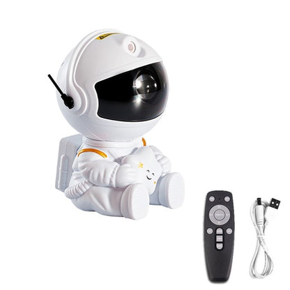 Projetor Astronauta Galáxia Led Noturna Estrelas Nebulosa