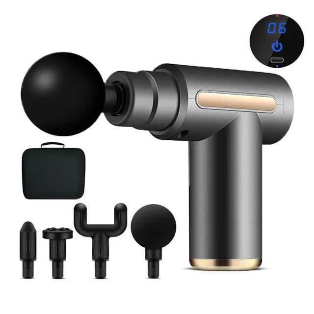 Relax Gun - Massageador 4 em 1 Muscular Portátil