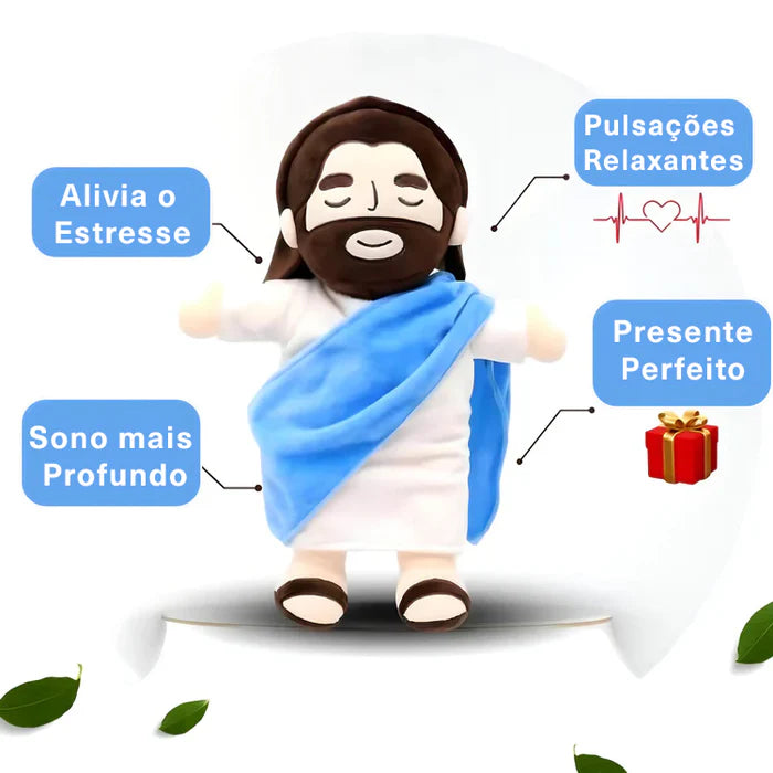 Divino Soninho - Jesus Pelúcia que Abraça com Fé e Acalma a Alma