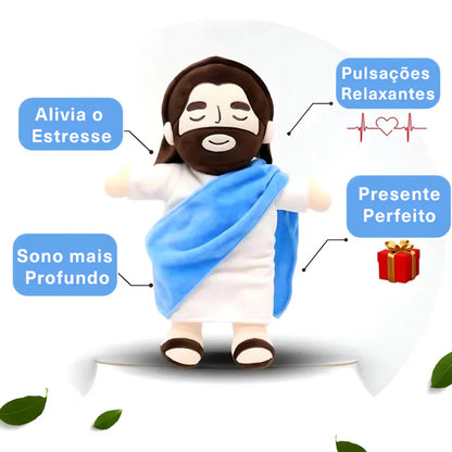 Divino Soninho - Jesus Pelúcia que Abraça com Fé e Acalma a Alma