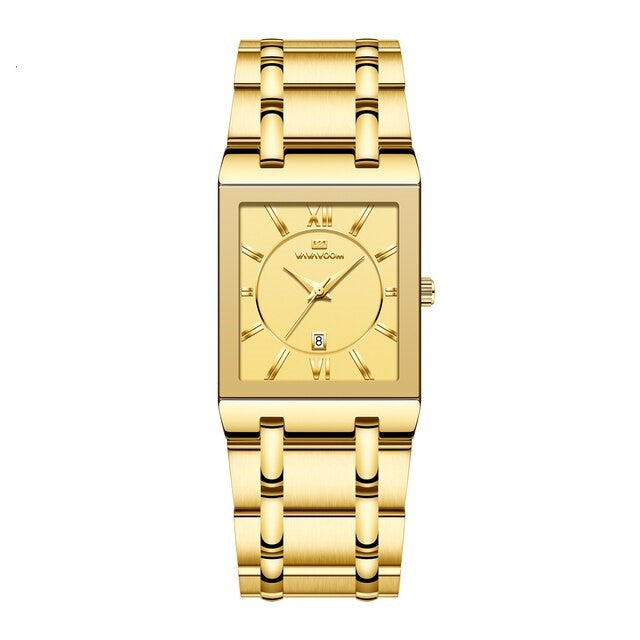 Relógio Gold Elegancy Dourado de Aço Inoxidável Masculino Original