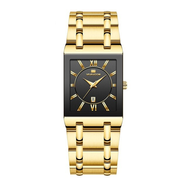Relógio Gold Elegancy Dourado de Aço Inoxidável Masculino Original