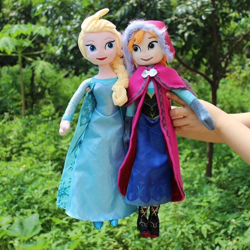 Boneca de Pelúcia Frozen Elsa e Olaf Encantados Educacional 40cm