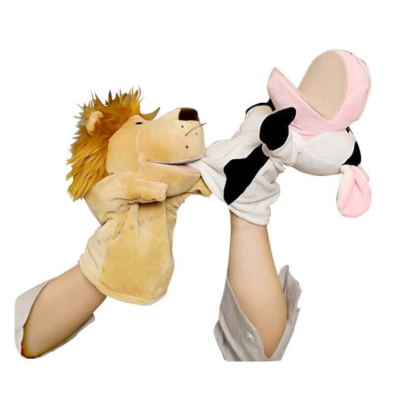 Fantoche Pelúcia de Mão Animal Boneco Interativo Educativo Kids