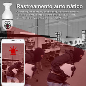 Smart Cam - Câmera De Segurança 360 Graus Inteligente Wifi Formato Lâmpada