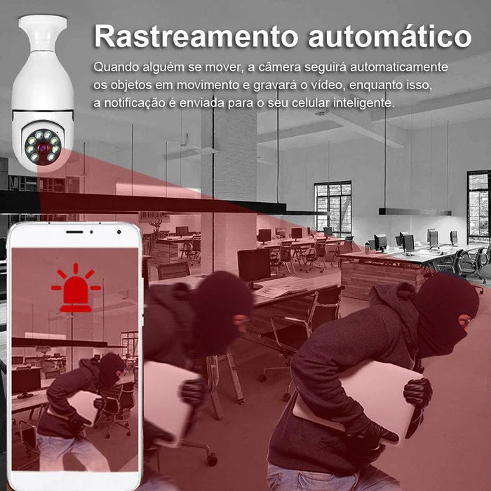 Smart Cam - Câmera De Segurança 360 Graus Inteligente Wifi Formato Lâmpada