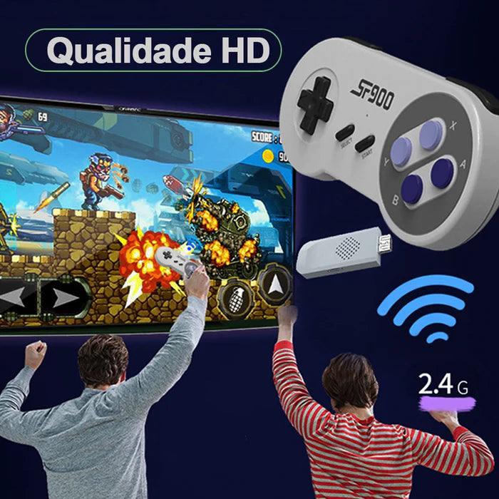 Vídeo Game Nintendinho 4K com 1500 Mil Jogos Retrô 2 Controles Original loja deepbel