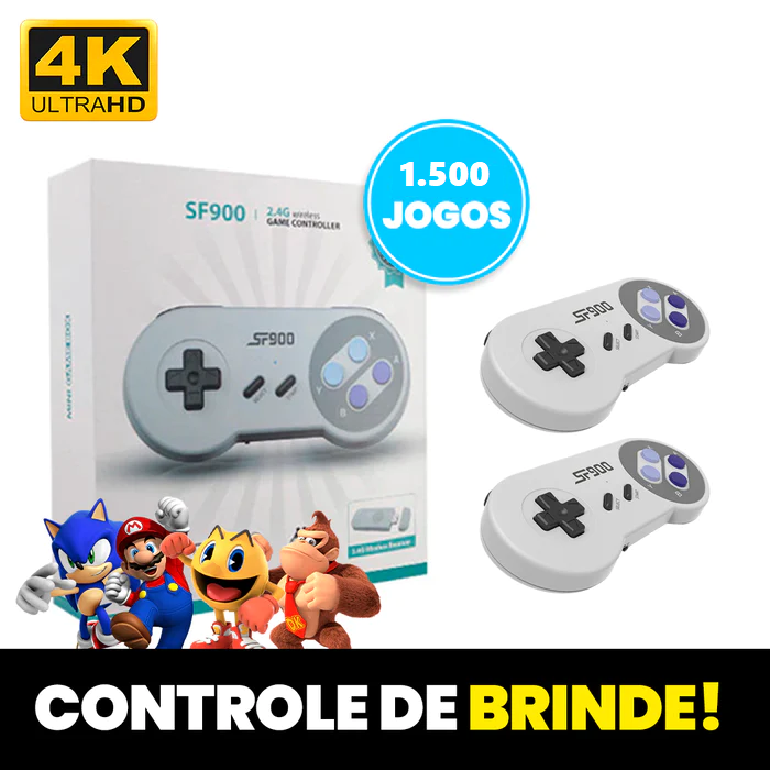 Vídeo Game Nintendinho 4K com +1500 Mil Jogos Retrô Original